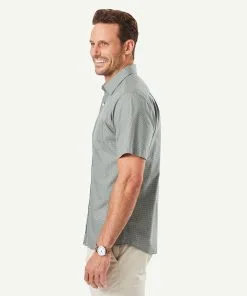 Gazman Casual Geo Print Short Sleeve Shirt - Olive -Cheap Accessories Store 6 4c2aee8e 1d74 49eb b236 4fd641eb4b77