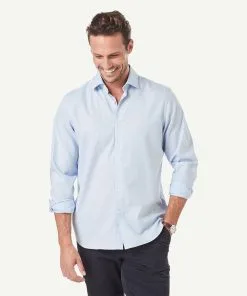 Gazman Classic Geometric Dobby Shirt - Blue -Cheap Accessories Store 6 645bb4bd 11b6 45f7 a9f1 808abb08035e