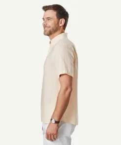 Gazman Linen Stripe Short Sleeve Shirt - Yellow -Cheap Accessories Store 6 8db70b84 93b2 420b 9d17 5af849c6f017