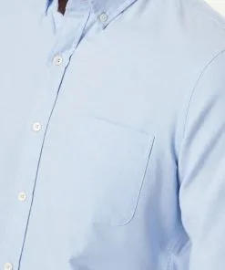 Gazman Tailored Casual Oxford Long Sleeve Shirt - Blue 14 Gazman Tailored Casual Oxford Long Sleeve Shirt - Blue -Cheap Accessories Store 7 42801