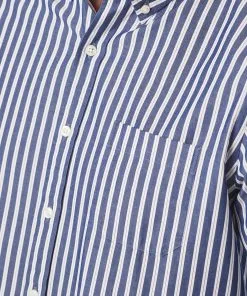 Gazman Casual Stretch Stripe Long Sleeve Shirt - Navy -Cheap Accessories Store 7 42881