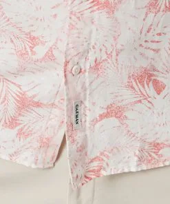 Gazman Linen Blend Fern Print Short Sleeve Shirt - Flamingo -Cheap Accessories Store 7 43f9562f c28f 431c a2ae 5cb83dba23d0
