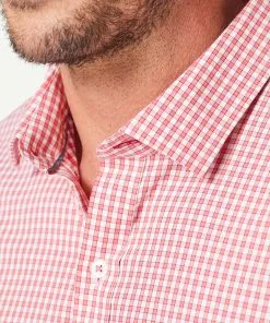 Gazman Tailored Easy Care Check Long Sleeve Shirt - RED -Cheap Accessories Store 7 aeb31041 4043 4af7 8e5d 6ae1f33722e3