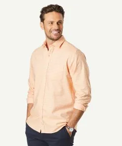 Gazman Easy Care Oxford Check Long Sleeve Shirt - Mango -Cheap Accessories Store 7 e1c529ac 7c09 4835 8b33 19309b6a9034