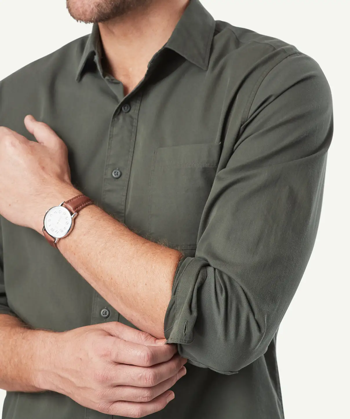 Gazman Authentic Twill Long Sleeve Shirt - Forest 9 Gazman Authentic Twill Long Sleeve Shirt - Forest - Image 7