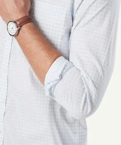 Gazman Tailored Non Iron Check Long Sleeve Shirt - White 16 Gazman Tailored Non Iron Check Long Sleeve Shirt - White -Cheap Accessories Store 8 43279