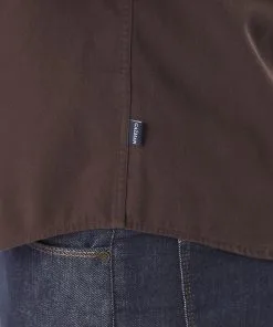 Gazman Authentic Twill Long Sleeve Shirt - Chocolate -Cheap Accessories Store 8 43294