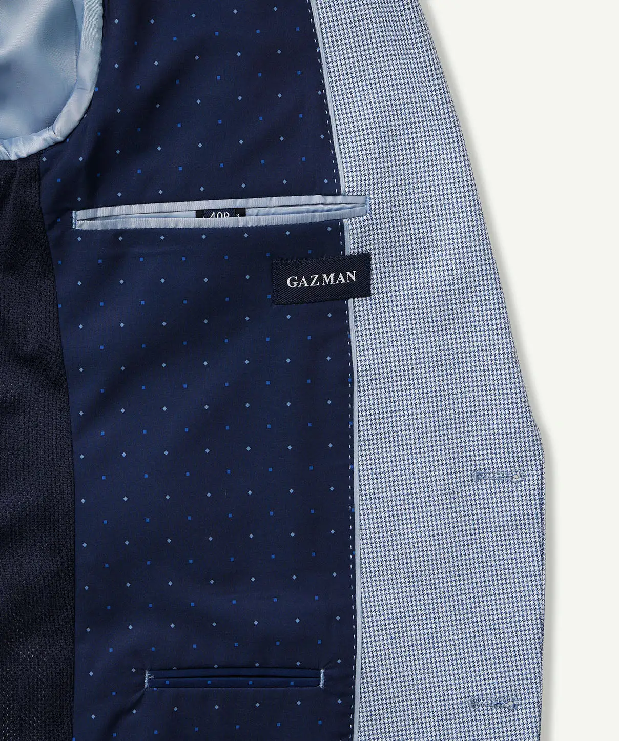 Gazman Performance Houndstooth Sports Jacket - Blue 10 Gazman Performance Houndstooth Sports Jacket - Blue - Image 8