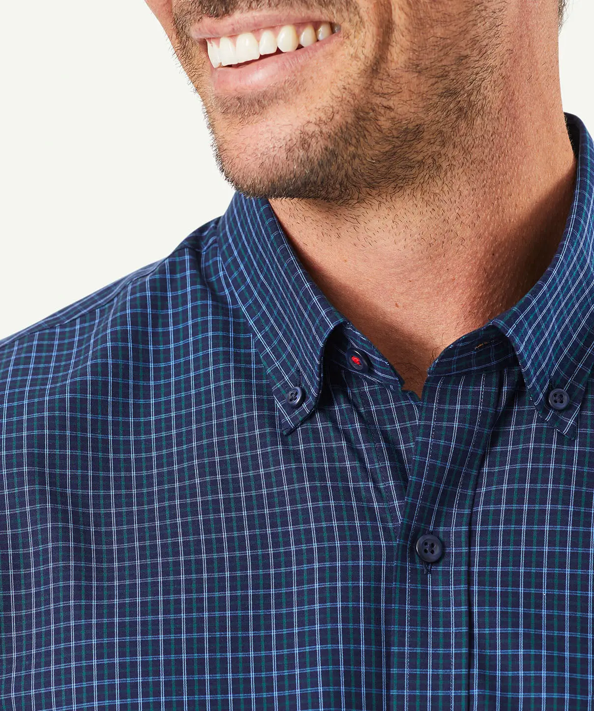 Gazman Tailored Easy Care Check Long Sleeve Shirt - Navy 9 Gazman Tailored Easy Care Check Long Sleeve Shirt - Navy - Image 7