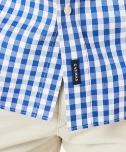 Gazman Non-Iron Oxford Check Long Sleeve Shirt - Navy -Cheap Accessories Store 8 07d354a1 6276 4f46 9332 26a6c87fdd66