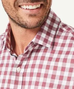 Gazman Easy Care Twill Box Check Long Sleeve Shirt - Wine -Cheap Accessories Store 8 09aeec67 a9e5 44bb 94c1 a2cb0a03f6c5