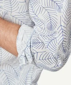 Gazman Linen Blend Fern Print Long Sleeve Shirt - White -Cheap Accessories Store 8 4da65c76 e127 45e9 95df 1c943ae7e50f