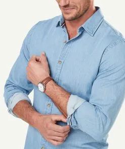 Gazman Tailored Casual Plain Denim Long Sleeve Shirt - Denim 11 Gazman Tailored Casual Plain Denim Long Sleeve Shirt - Denim -Cheap Accessories Store 8 7cf86a4e 5316 44c0 af73 bb4e53617daf