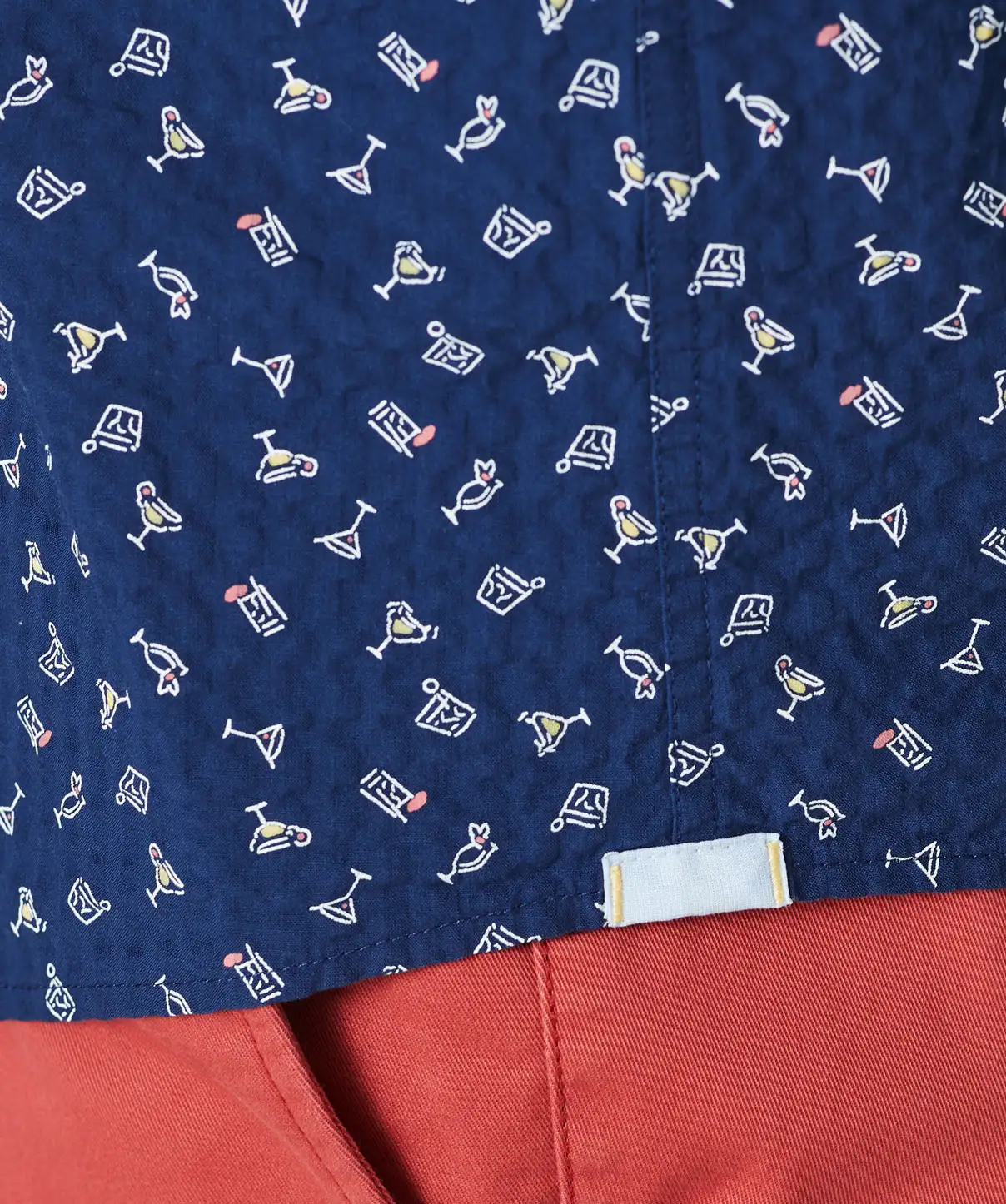 Gazman Tailored Seersucker Print Short Sleeve Shirt - Nightshade 9 Gazman Tailored Seersucker Print Short Sleeve Shirt - Nightshade - Image 7