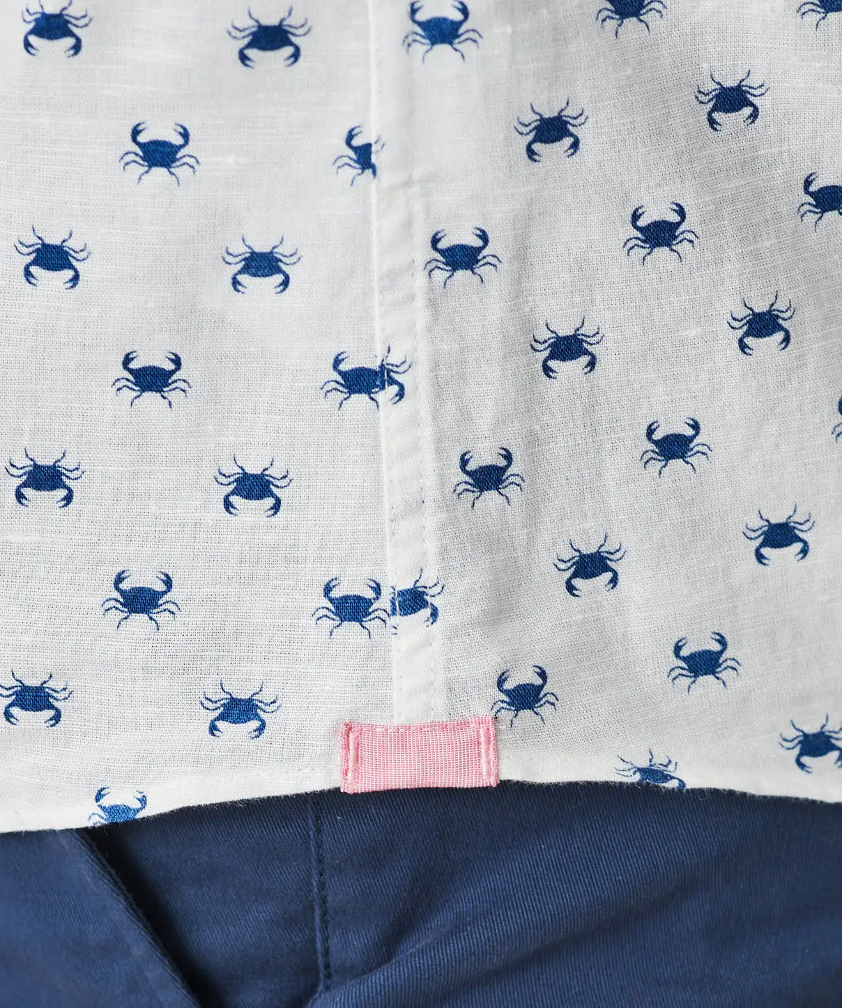 Gazman Tailored Linen Blend Crab Short Sleeve Shirt - White 9 Gazman Tailored Linen Blend Crab Short Sleeve Shirt - White - Image 7