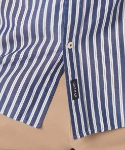 Gazman Casual Stretch Stripe Long Sleeve Shirt - Navy -Cheap Accessories Store 9 42882