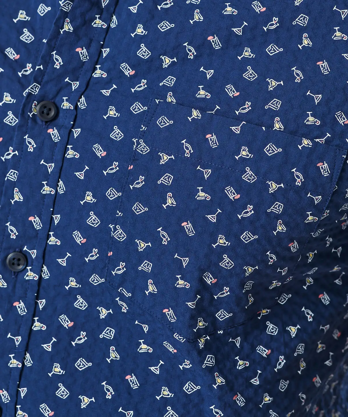 Gazman Tailored Seersucker Print Short Sleeve Shirt - Nightshade 10 Gazman Tailored Seersucker Print Short Sleeve Shirt - Nightshade - Image 8