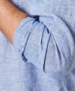 Gazman Linen Plain Long Sleeve Shirt - Nightshade -Cheap Accessories Store 9 259a6002 cfa5 4783 bf1d bca4d9ec3e83