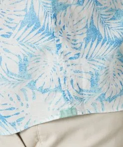 Gazman Linen Blend Fern Print Short Sleeve Shirt - Sky Blue -Cheap Accessories Store 9 51e88685 c1b4 4518 a767 018cb528d2c0