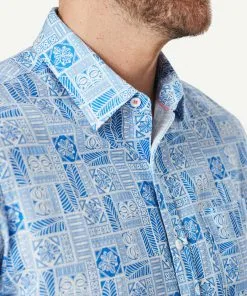 Gazman Linen Blend Vacation Print Short Sleeve Shirt - Marine Blue 18 Gazman Linen Blend Vacation Print Short Sleeve Shirt - Marine Blue -Cheap Accessories Store 9 dabe546e 1d73 444b b5c2 a96ca7ca20f7