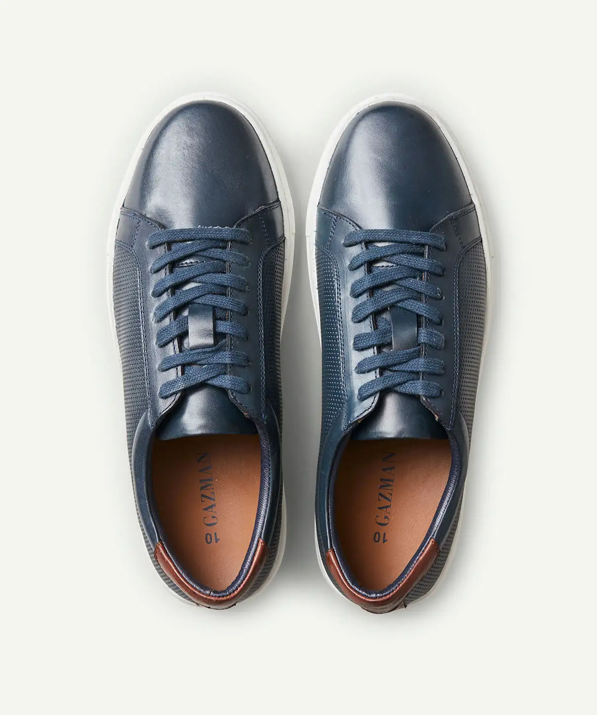GAZMAN Ultralight Leather Sneakers - Navy 4 GAZMAN Ultralight Leather Sneakers - Navy - Image 2