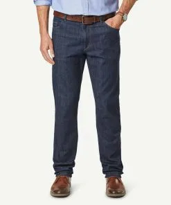 Gazman Straight Stretch Jeans - Dark Indigo
