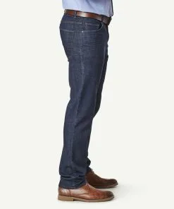 Gazman Straight Stretch Jeans - Dark Indigo -Cheap Accessories Store JEAW18018 412 WEB 06