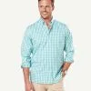 Gazman Wrinkle Free Oxford Check Long Sleeve Shirt - Mint 1 Gazman Wrinkle Free Oxford Check Long Sleeve Shirt - Mint -Cheap Accessories Store LSHS20128 322 WEB 01