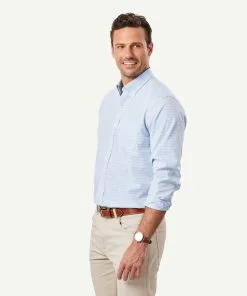 Gazman Easy Care Textured Check Long Sleeve Shirt - Blue 11 Gazman Easy Care Textured Check Long Sleeve Shirt - Blue -Cheap Accessories Store LSHS22002 400 WEB 05 b65d5542 6059 48c0 a850 dfefb6090808