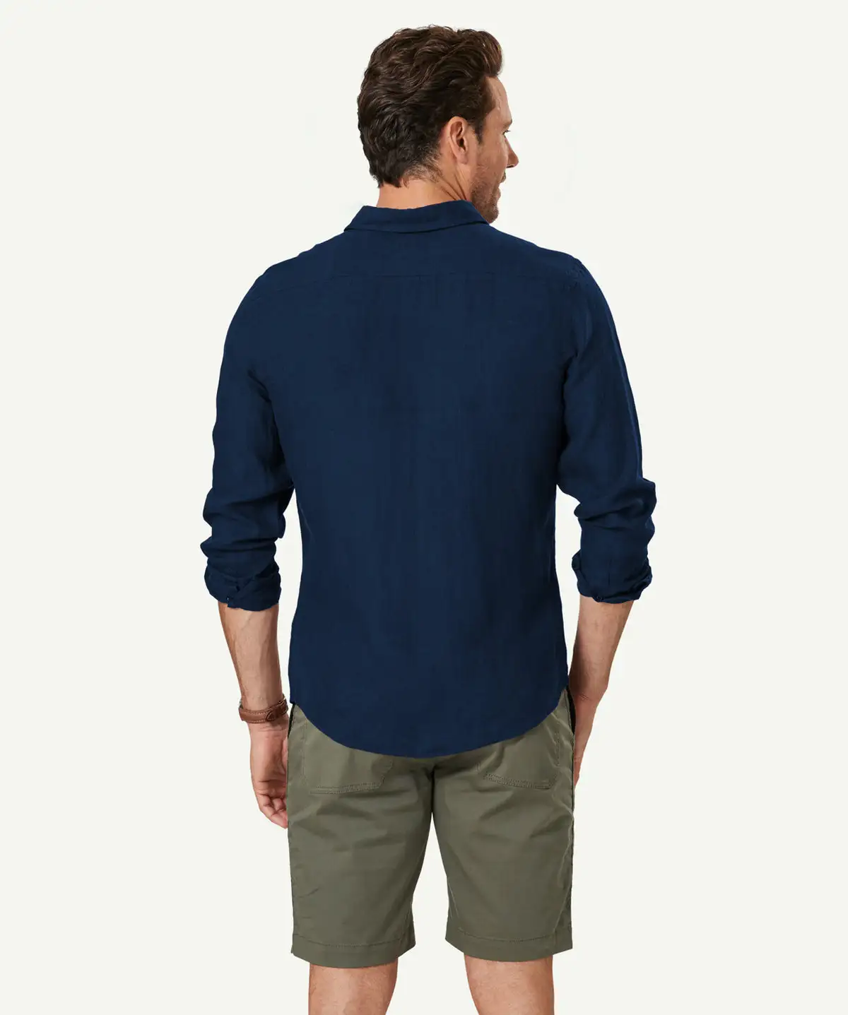 Gazman Tailored Pure French Linen Long Sleeve Shirt - French Navy 4 Gazman Tailored Pure French Linen Long Sleeve Shirt - French Navy - Image 2