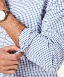 Gazman Tailored Easy Care Check Long Sleeve Shirt - Marine Blue 9 Gazman Tailored Easy Care Check Long Sleeve Shirt - Marine Blue -Cheap Accessories Store LSHW21006T 402 WEB 04