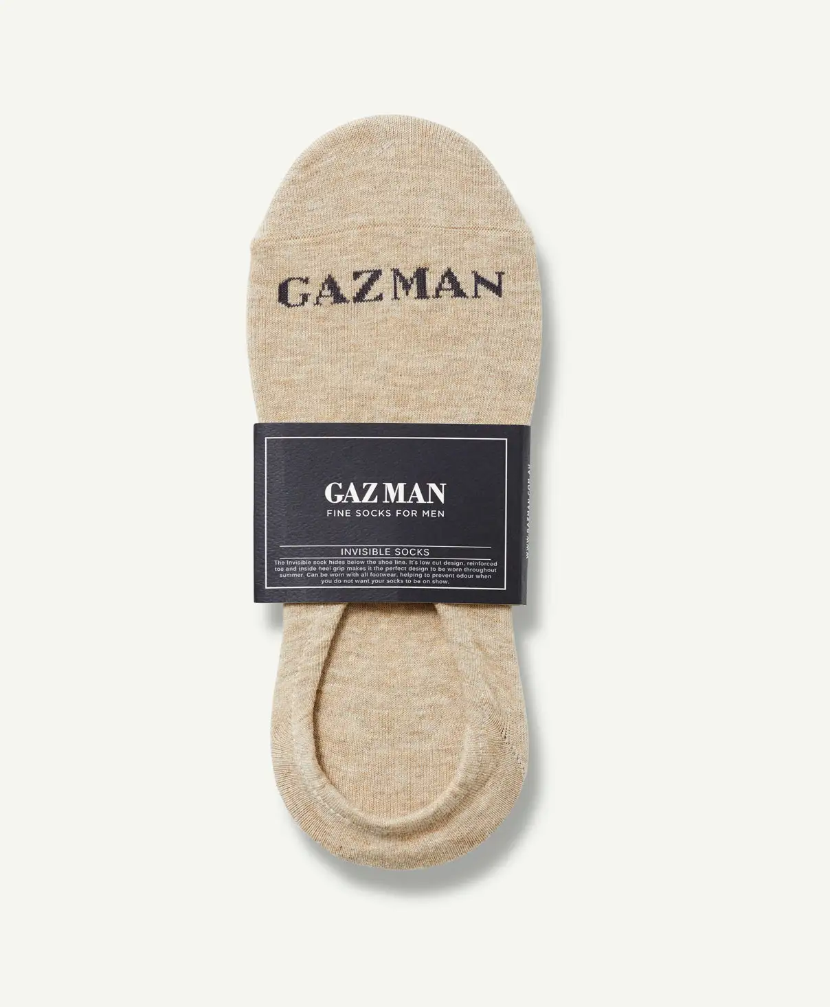 Gazman Invisible Ankle Sock - Sand 4 Gazman Invisible Ankle Sock - Sand - Image 2
