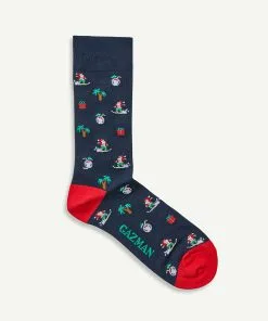 Gazman Non Tight Surfing Santa Sock - Navy -Cheap Accessories Store SOCS21018 440 WEB 04 22c807a8 8949 4baa 83f9 d67b2712055b